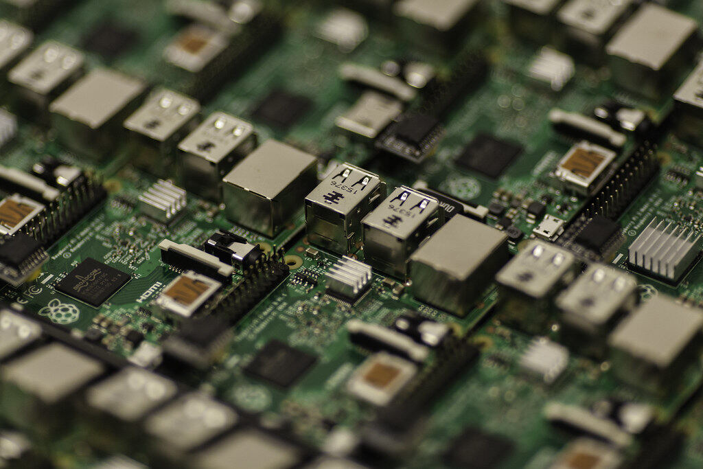 Raspberry Pi-printkort der kan bruges som afspiller til en DIY-infoskærm